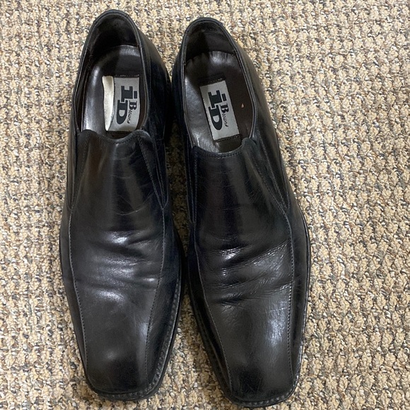 Black mens square toe dress shoes - Picture 1 of 5